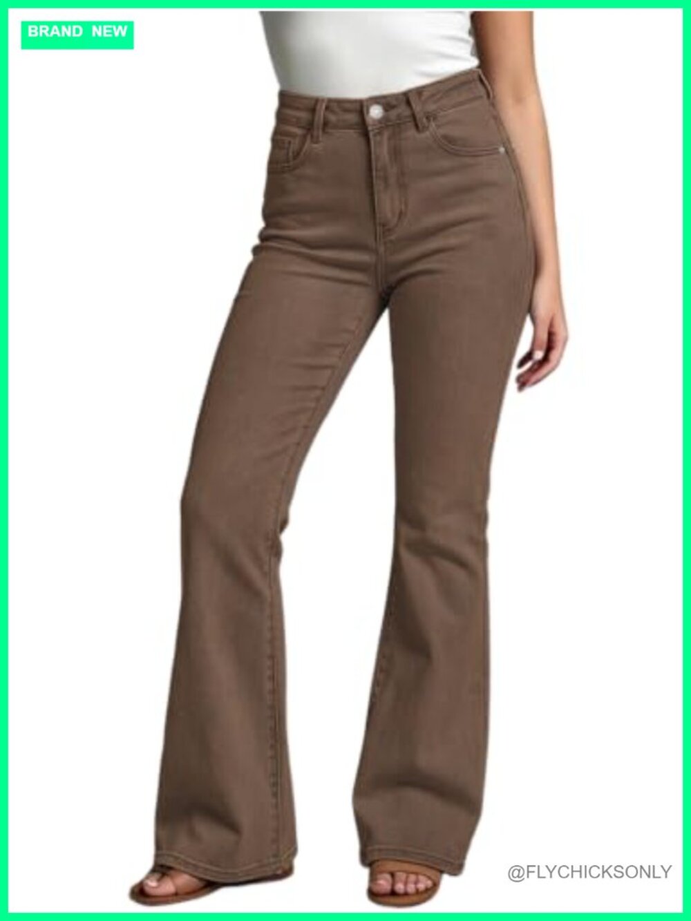 High Waisted Stretchy Flare Jeans Bootcut Denim Pants Y2K Streetwear